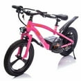 thumbnail image 6 of 24V Kids Electric Dirt Bike, 300W Super Power Motor, 12.43 MPH Max Speed, 16" Pneumatic Tires, Adjustable Seat, Power Display, Powered Ride On Motorcycle for Boys Girls Ages 5-12 Years Old (Pink), 6 of 6