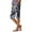 08-Sky Blue, variant on Women's Floral Print Elastic Waist Capri Pants with Pockets, Casual Loose Knee Length Cropped Trousers, Summer Breathable Casual Shorts for Women Daily Lounge Wear 05-Mint Green XXXL