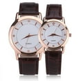 thumbnail image 2 of GOOHOCHY 2 relojes de cuarzo elegantes y modernos, sencillos y casuales, regalo para parejas (marrón para hombre y marrón para mujer)., 2 of 8
