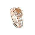 thumbnail image 2 of 4ct Oval Morganite & Diamond Ring 14K Rose Gold, 2 of 4