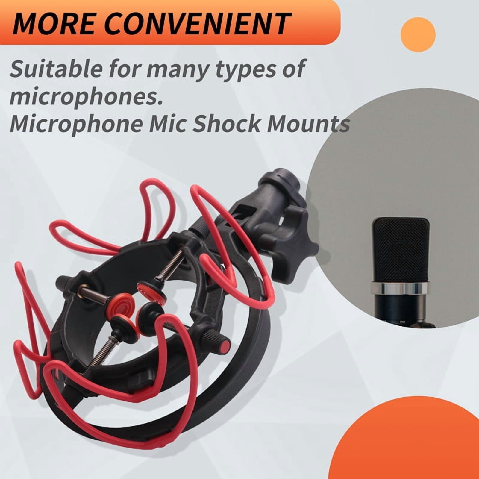 Katigan Universal Microphone Shock Mount Adjustable Microphone Stand for All Microphones Size At 18mm-57mm