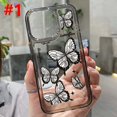 thumbnail image 1 of Funda Para Samsung Galaxy A73 A54 A53 A34 A33 A23 A14 A13 A04S 4G 5G Cubierta Trasera Negro Blanco Mariposa Transparente Teléfono Casos Duro Espalda Suave Borde, 1 of 4