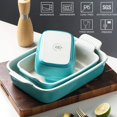 thumbnail image 2 of SWEEJAR Porcelain Bakeware Set for Cooking, Ceramic Rectangular Baking Dish Lasagna Pans for Casserole Dish, Cake Dinner, Kitchen, Banquet and Daily Use, 9.8 x 13 inch (Turquoise), 2 of 6