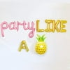 Party Like A Pineapple, Party Like A Pineapple Balloons Luau Aloha Hawaii Summer Themed Banner for Twotti Frutti Lets Flamingle Bridal Bachelorette Two Sweet Party Supplies 9PCS of Qinsly (Pink)
