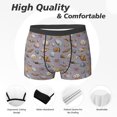 thumbnail image 2 of Men's Boxer Briefs, Conch Shells Print No.9014 Soft Comfy Mens Underwear Boxer Briefs Breathable With Widen Waist, 2 of 7