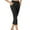 Black, variant on Wyobmus Womens Capri Leggings High Waisted Tummy Control Yoga Pants With Pockets Slim Fit Work Tights Pants Black
