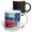 Multicolor, variant on 3drose, Luxury Red Limousine Car Drives Along the Street, 11oz Two-tone Green Mug