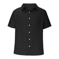 thumbnail image 5 of Men's Knit Shirts Button Down Short Sleeve Casual Summer Beach Vintage Shirts for Men XXXL, 5 of 6