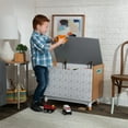 thumbnail image 2 of KidKraft Mid-Century kid™ Gray Wooden Toy Box with Safety Lid, Ages 3+ Years, 2 of 7