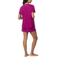 thumbnail image 7 of Carole Hochman Midnight Women’s 3-piece Elastic Waistband PJ Set with Pockets (Pink, Medium), 7 of 7