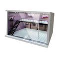 thumbnail image 4 of Vitrina de garaje a escala 1/64, 1/36 y 1/32, caja protectora, soporte de exhibición acrílico Escalera izquierda rosa, 4 of 9