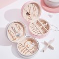 thumbnail image 3 of PU Leather Simple Jewel Box Multifunctional Ornaments Storage Box for Rings Earring Necklace, 3 of 7