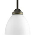 thumbnail image 3 of Progress Lighting, Heart Collection, 1-Light Mini-Pendant, Antique Bronze, Etched Glass Shade, 3 of 7