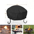 thumbnail image 2 of Fire Pit Cover Heavy Duty Windproof Waterproof Patio Round Outdoor Fire Pit Cover New Black (85x40cm), 2 of 4