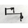 thumbnail image 2 of Kingston Brass KS4100PKL Duchess Wall Mount Pot Filler Faucet, Matte Black, 2 of 7