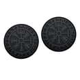 thumbnail image 4 of kowaku 2 Pieces Viking Compass Patch with Hook and Loop Rubber Washable PVC Embroidered black and gray, 4 of 8