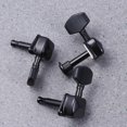 thumbnail image 3 of 6pcs Mini Square Head Semi-closed Vintage Style Guitar Machine Heads 3R3L Tuning Pegs for Guitar Bass (Black), 3 of 9
