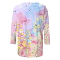 thumbnail image 5 of YDLCAFD T-Shirt Imprimé à Manches Courtes et Col Rond pour Femmes de Pâques, 5 of 5