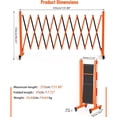 thumbnail image 6 of Metal Expandable Barricade Gate Outdoor, 16FT Folding Safety Barrier Gate, Portable Traffic Barricade Fence, 6 of 6