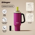 thumbnail image 3 of Sidagar 36 oz Stainless Steel Vacuum Insulated Ceramic Lined Tumbler, Fuchsia Berry Purple, 3 of 9