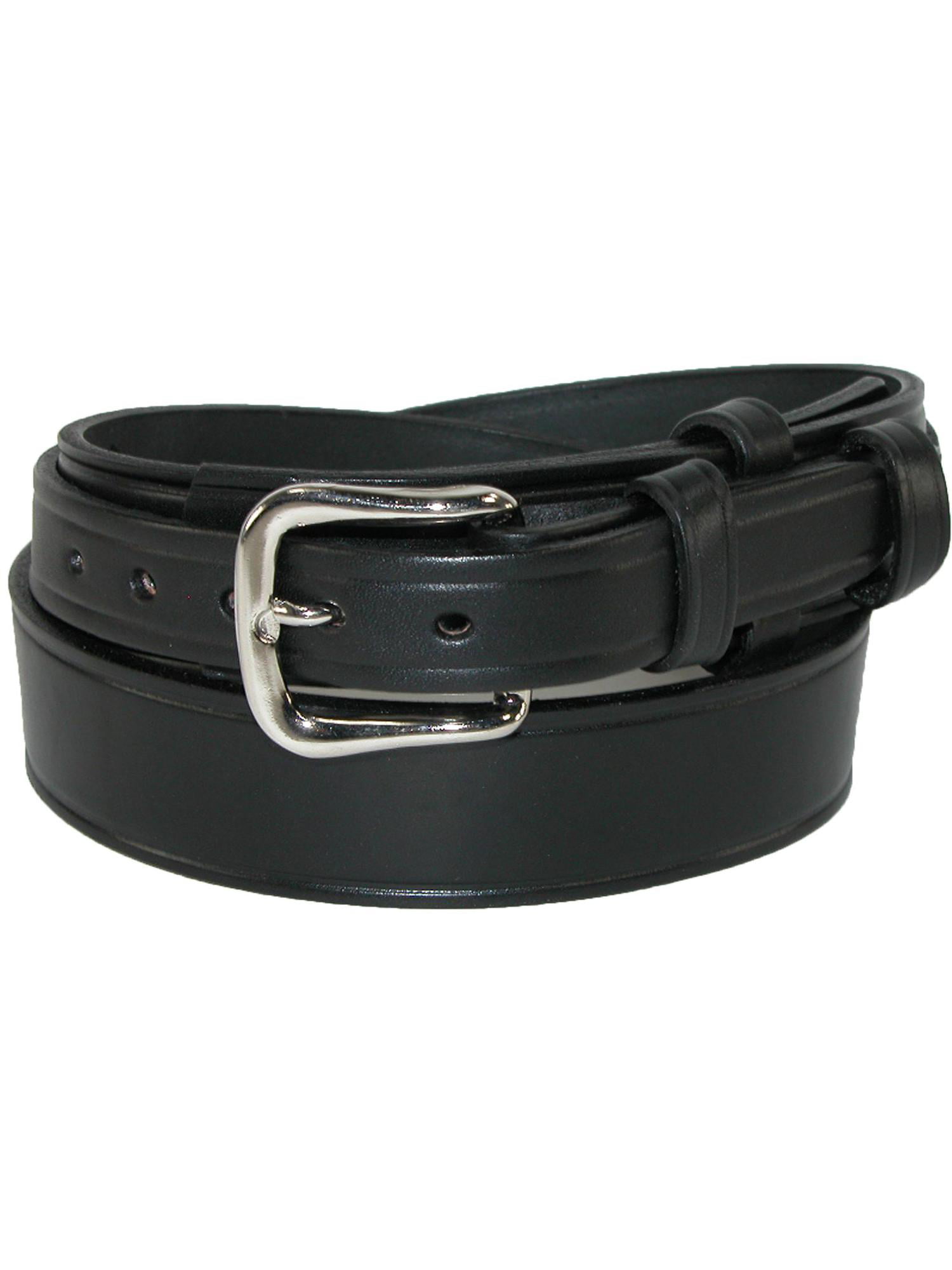 Men's Leather Belt 1 1/2" Wide Casual-Work Black-Honey 