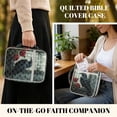 thumbnail image 2 of FOR U DESIGNS Raven Rose Pattern Bible Cover for Women Large Capacity Carrying Organizer Bag Quilted Bible Holder Case Bible Bag Christian Bible Accessories, 2 of 7
