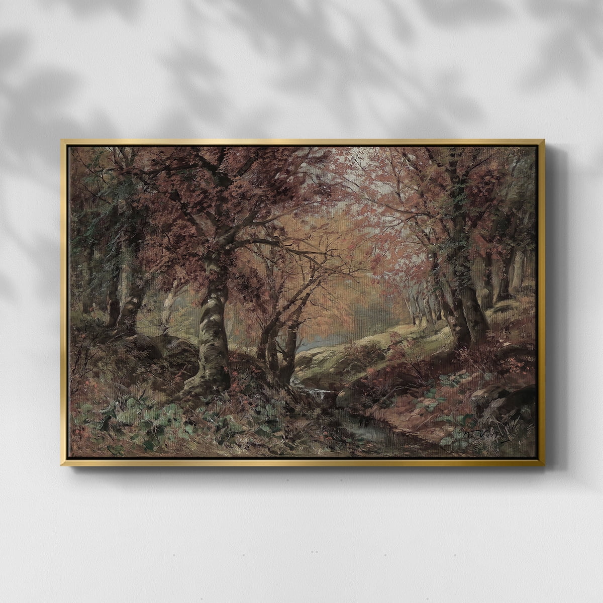Vintage Landscape-CCCXCI By Wexford Home Framed in Gold Wood Gallery Wrapped Canvas 27 in. x 41 in.