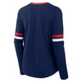 thumbnail image 3 of Women's Fanatics Navy New England Patriots Won and Done Lace-Up Long Sleeve Fashion Top, 3 of 3