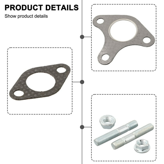 Muffler Exhaust Gasket Set with Bolt and Nuts For Honda for GX390 for GX340 for GX270 13HP
