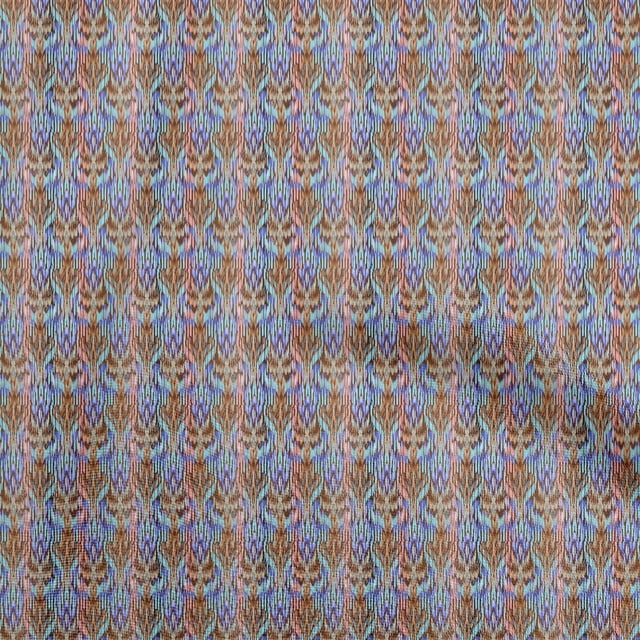 oneOone Velvet Orange Fabric Asian Ikat Craft Projects Decor Fabric Printed By The Yard 58 Inch Wide