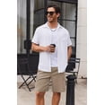thumbnail image 5 of COOFANDY Mens Premium Twill Cotton Cargo Shorts Casual Stretch Drawstring Work Short Elastic Waist Chino Shorts, 5 of 6