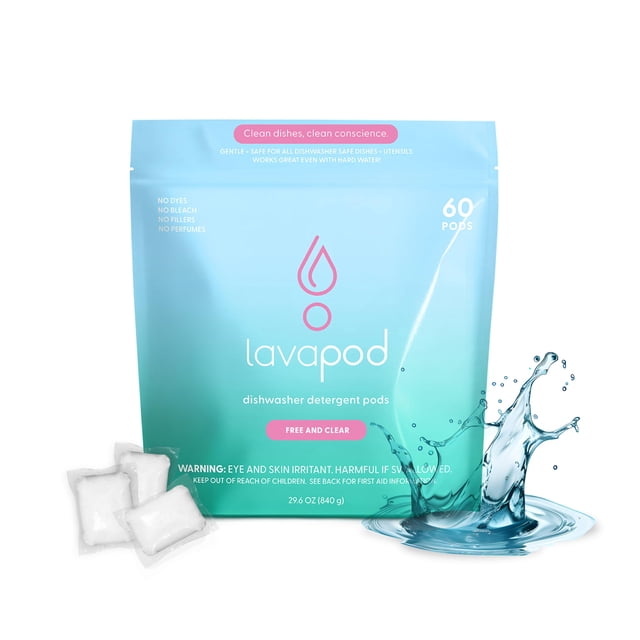 Detergente para lavavajillas en cápsulas Lavapod Natural, 60 unidades