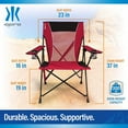 thumbnail image 3 of Dual Lock Portable Camping Chairs - Enjoy the Outdoors with a Versatile Folding Chair, Sports Chair, Outdoor Chair & Lawn Chair - Dual Lock Feature Locks Position – Kawachi Purple, 3 of 10