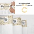 thumbnail image 2 of No Hook Shower Curtains with Snap-in Liner Set, Beige Flowers Waterproof Hotel Style Bathroom Shower Curtain, Spring Floral Farmhouse Retro Art Breathable Mesh Top Window Bath Curtains 48''x72'', 2 of 9