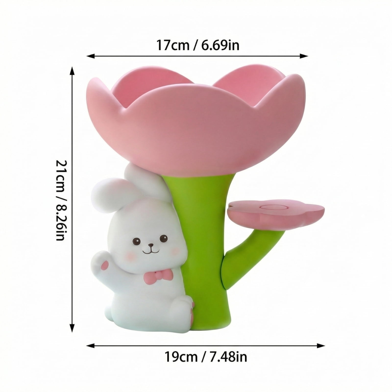 Pen Holder Desk Organizer, Cute Desk Decor, Pink Desk Organizer, Jewelry Storage Organizer, Vanity Decorations, Pink and Green Decor, Under Desk Organizer, 11X7 In, 1 Pc, Desk