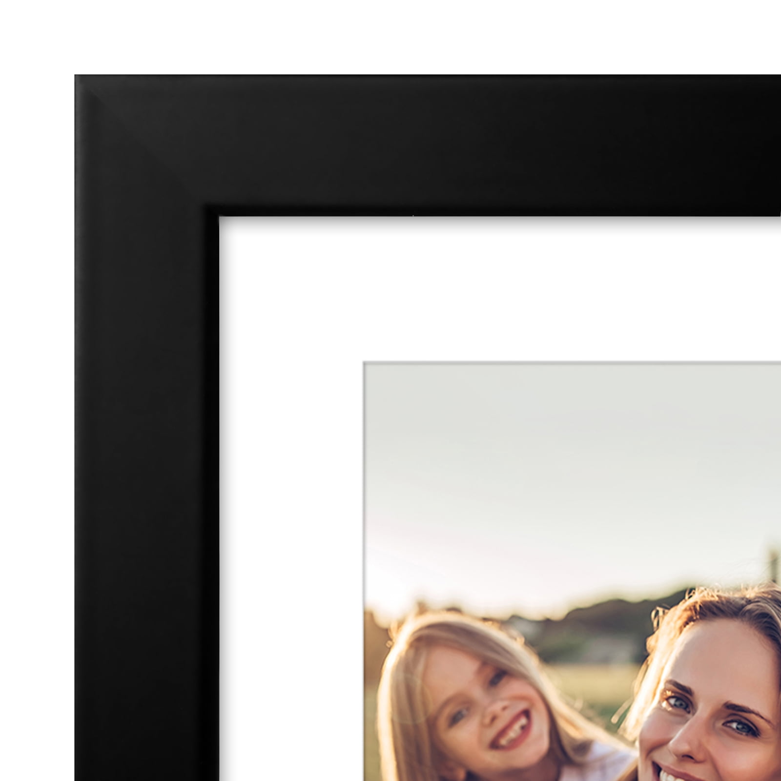 Americanflat 10x20 Collage Picture Frame with Three 5x7 Displays in Black - Composite Wood with Shatter Resistant Glass - Horizontal and Vertical Formats for Wall