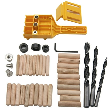 

Board Hole Drilling Locator Straight Hole Punch Woodworking DIY Log Tenon Splicing Tool Set