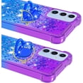 thumbnail image 6 of for Samsung Galaxy A16 with Ring Kickstand, Girls Women Bling Cute Glitter Flowing Liquid Floating Sparkle Cover Gradient Quicksand Case for Samsung Galaxy A16. JB-Purple Blue, 6 of 14