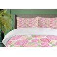 thumbnail image 4 of Ambesonne Rose Duvet Cover Set, Romantic Flowers Polka Dots, 2-Calking, Pink Pale Peach, 4 of 7
