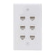 thumbnail image 1 of Placa de pared para cable Ethernet Cat6 de KCC Industries de 6 puertos, 1 of 2