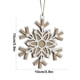 thumbnail image 3 of Xihbxyly Colgante de Copo de Nieve Navideño, Decoración de Madera Artesanal, Material Ecológico, Resistente y Duradero, Ideal para Árboles de Navidad, Chimeneas y Decoración Del Hogar. Tamaño: 10 X 1, 3 of 6