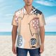 thumbnail image 2 of Fotbe Cute Ink Drawn Elephants Camisa Hawaiana para Hombre Unisex – Camisa Casual de Verano con Botones de Manga Corta de Algodón y Lino,3X-Large, 2 of 7