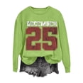 thumbnail image 3 of Sentmoon Vêtements pour Femmes Automne et Hiver T-Shirt à Manches Longues Raglan Col Rond Imprimé Mode pour Activités Extérieures et Randonnée Vert Armée G, 3 of 7