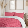 thumbnail image 6 of Ambesonne Coral Duvet Cover Set, Antique Quatrefoil Motifs, 2-Calking, Coral and Red, 6 of 7