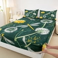 thumbnail image 3 of Castle Fairy Teens Flying Dragonfly Twin Sheet Sets,Chic Floral Daisy Bedding, 3 of 7