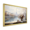 thumbnail image 2 of Designart "Winter Charm Parisian Eiffel Tower Views IV" Cityscapes Framed Wall Art Decor - Industrial Grey Paris Entryway Framed Wall Art Print, 2 of 6