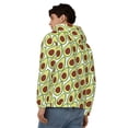thumbnail image 4 of Wukai Avocado Print Men's Zip-Up Hoodie,Fleece Full-Zip Hoodie for Men, Hooded Sweatshirt-Medium, 4 of 5