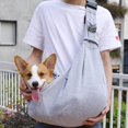 thumbnail image 3 of Hand Free Pet Sling Carrier Bag Cat Dog Collapsible Single Shoulder Bag Grey, 3 of 9