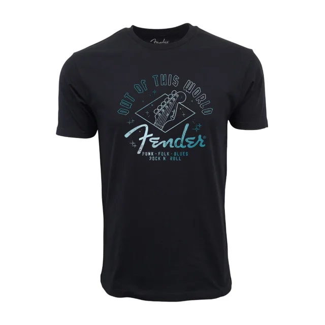 T-Shirt Graphique Fender Out Of This World Instrument Apparel Rétro Unisexe, jusqu'à la Taille 5TG