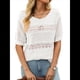 thumbnail image 1 of Suéteres de Corta para Mujer, Suéter de Cuello Redondo de Verano, Tops de Crochet. S, 1 of 9